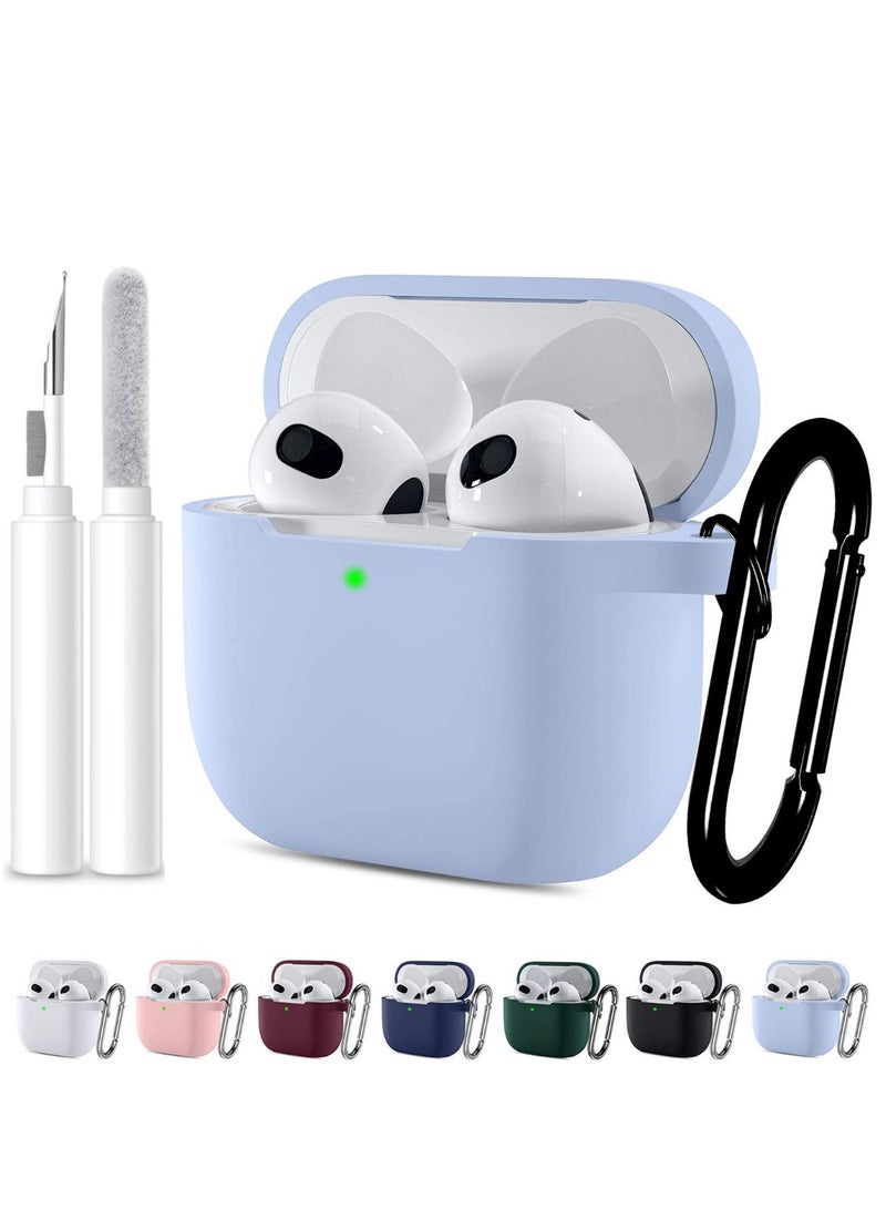 أنيوغرو متوافق مع الرجال والنساء airpods 4 كم واقية ، تنطبق على الجيل الرابع من airpods 2024 كم واقية التلقائي قفل قفل أمان غطاء ، مع تنظيف كيت و keychain الجبهة الصمام مرئية السماء الزرقاء - Image 1